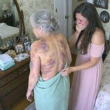 I came home to visit my elderly mother, but when I offered to help bathe her, she shrank back in…